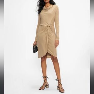 Ted Baker Neyda Draped long-sleeved jersey dress NWT